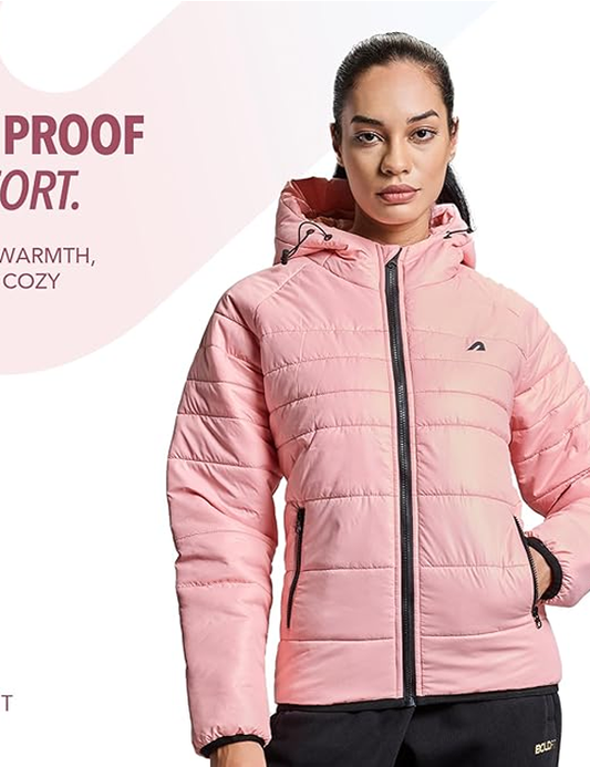 Boldfit jacket for woman puffer winter jacket