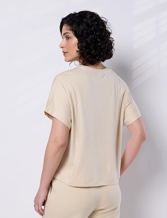 Oversized Cotton Cropped T-Shirt