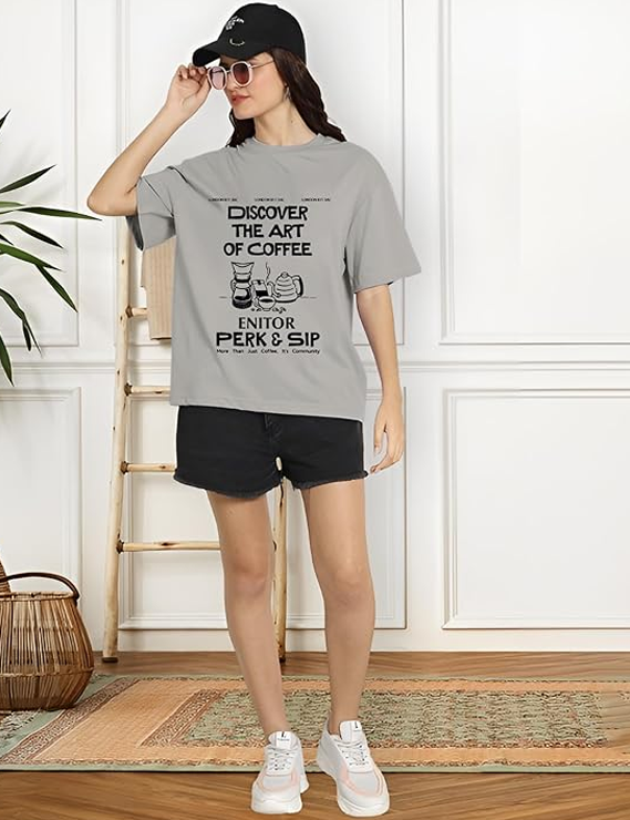 Graphic Front Printed Loose fit Womens Tshirt