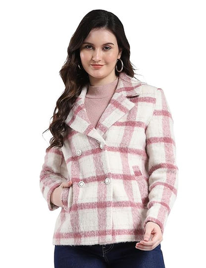 Monte Carlo Women Regular Fit Notch Lapel Coat