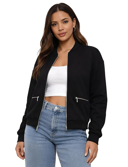 Jacket with Trendy Loose Fit