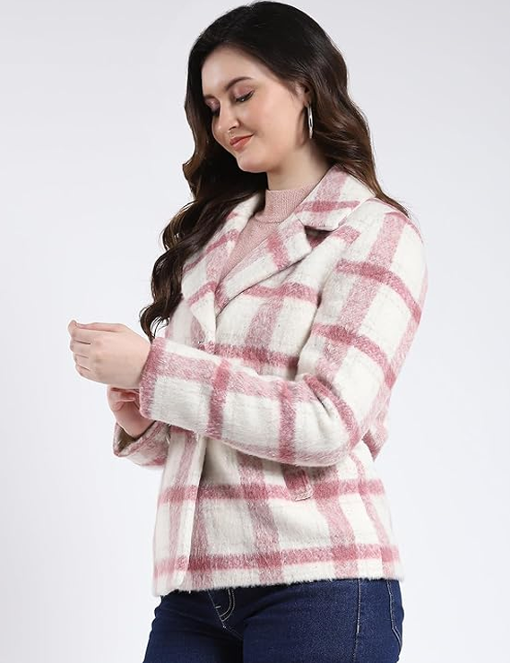 Monte Carlo Women Regular Fit Notch Lapel Coat