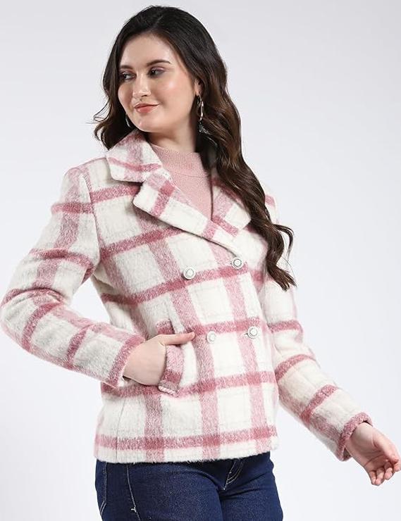 Monte Carlo Women Regular Fit Notch Lapel Coat