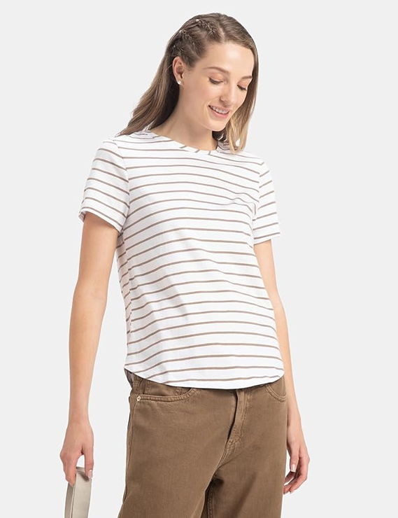 Fit Round Neck Half Sleeve T-Shirt