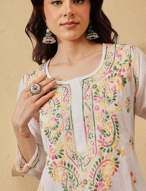 Cotton Short Kurta Kurti Tunic Top for Women
