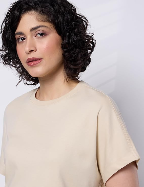 Oversized Cotton Cropped T-Shirt